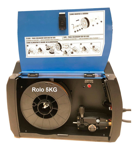 Imagem 7 de 9 de Maquina Solda Multiprocesso 150 Bivolt + 2 Esquadro 12kgs