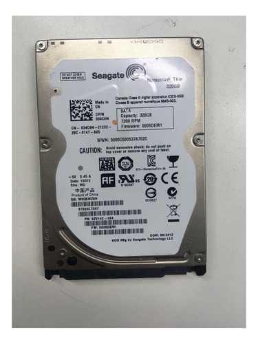 Hd Para Notebook Seagate 320gb St320lt007