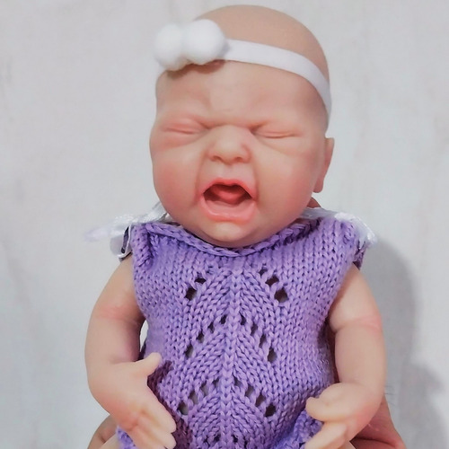 Bebê Reborn De Silicone Sólido Chorando Quero Colo