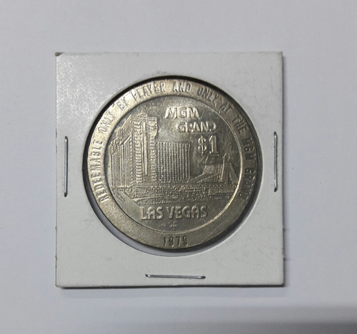 Token De Colección, Mgm Grand. One Dollar. 1979 Usa. (Usado)