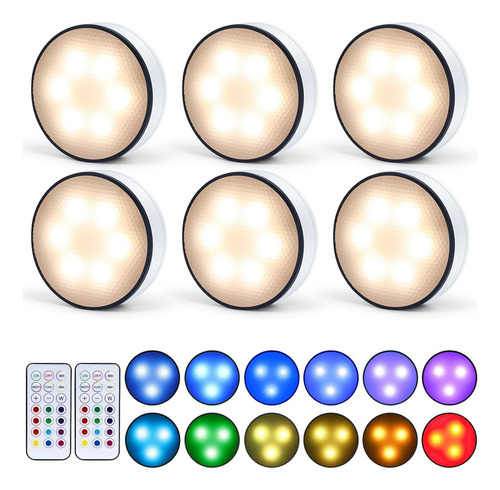 Lámpara De Armario, 13 Colores, Regulable, Para Debajo De La