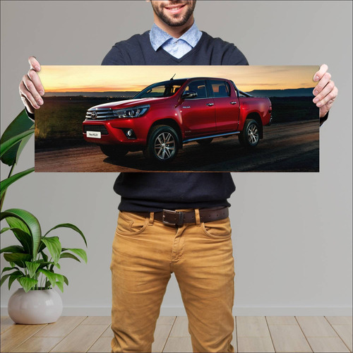 Cuadro 30x80cm Auto 2015 Toyota Hilux Invincible 87