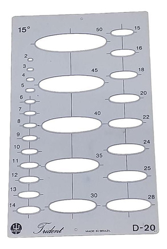 Gabarito Trident Desenho Elipses D-20