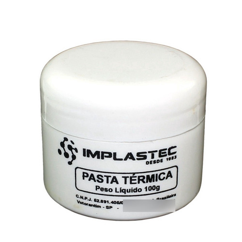 Kit 05 Pasta Térmica Branca Implastec 100g Alta Qualidade