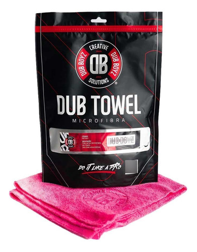 Flanela De Microfibra Dub Towel Rosa 350gsm Dub Boyz 40x40cm