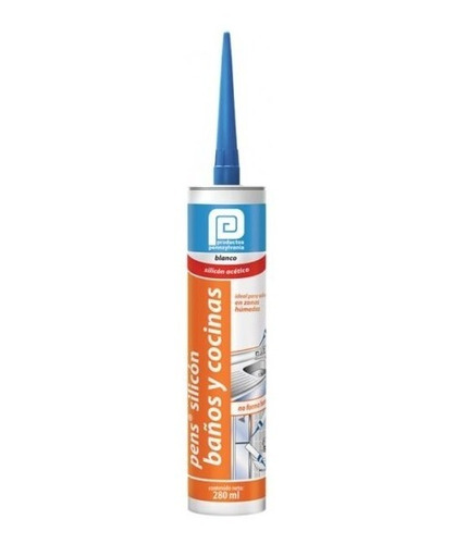 Silicon Pens Baños Y Cocinas Transparente Y Blanco 280ml