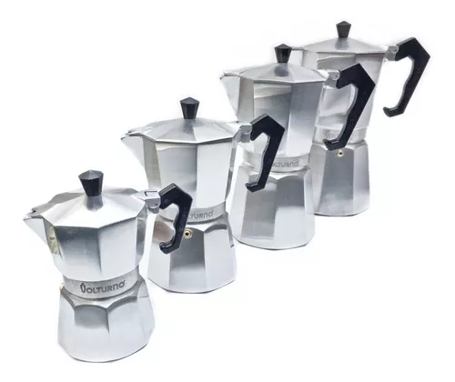 Cafetera Italiana Clásica 6 Pocillos Manual Aluminio 360ml