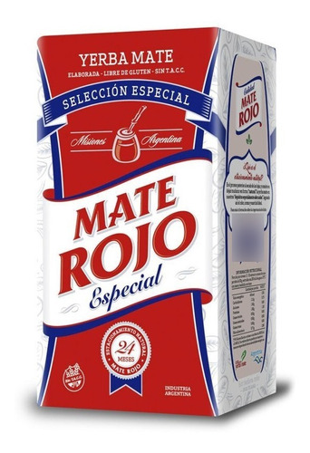 Yerba Mate Selección Especial Mate Rojo 24 Meses 500 Gr.