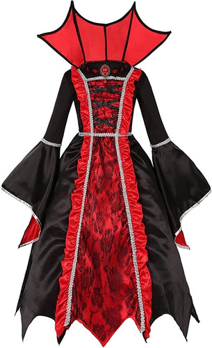 Disfraz De Vampiro Real Para Niñas Para Fiesta De Halloween