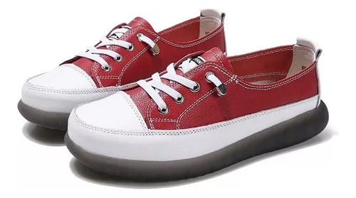 Zapatos Planos Para Mujer 35-41 Blanco Negro Rojo Gris