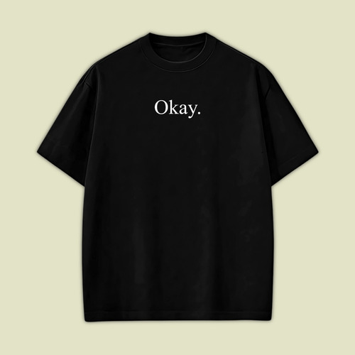 Playera Oversize Bordada Frases Premium Algodón Moda