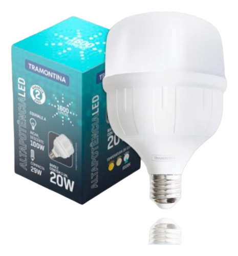 Kit 3 Lâmpada Led 20w E27 6500k Bivolt Tramontina Luz Branco-frio 110v/220v