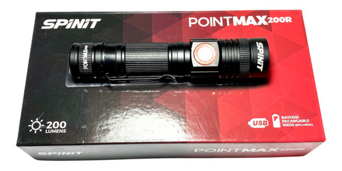 Linterna Spinit Pointmax 200r Recargable Usb 200lm Zoom
