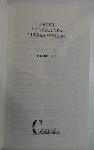 Pío Xii Y La Segunda Guerra Mundial Pierre Blet C247