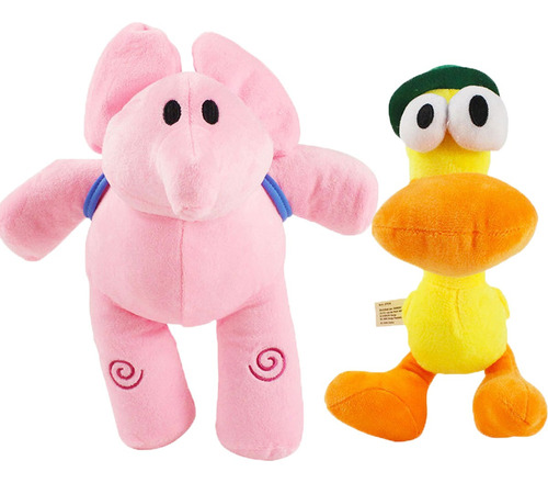 1 2 Piezas Pocoyo Elly Pato Muñeco De Peluche Juguete Regalo