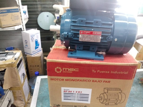 Motor Monofasico Bajo Par 3/4hp 1400 Rpm Blindado Mec