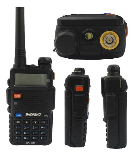 Walkie-talkie Baofeng Analogical UV-5R com 3 rádios - black 110V/220V