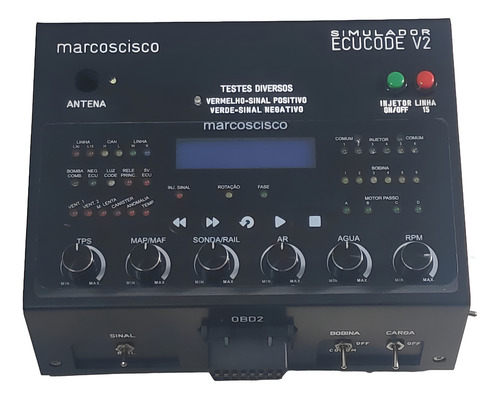 Simulador De Central Ecucode V2 Ecu Injetor Sinal Modulo Uce