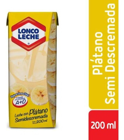 Leche Platano Loncoleche 200cc(6 Unidades) Super