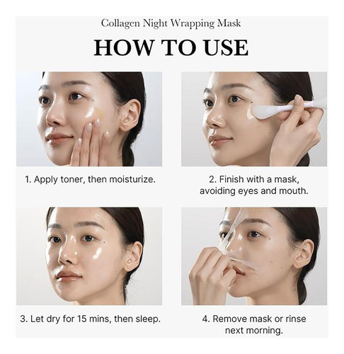 Collagen Overnight Wrapping Peel Off Facial Mask - Korean