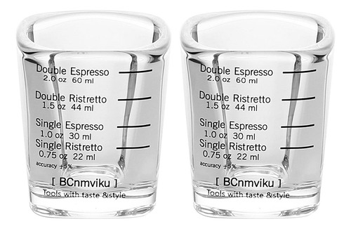 Cv 2 Vasos De Chupito Espresso Vasos De Medición Líquidos De