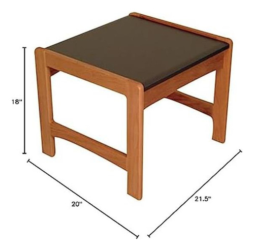 Mesa De Fin De Mazor De Madera Con Granito Negro De Granito,