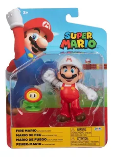 Super Mario Muñeco Juguete Jakks Nintendo Mario De Fuego