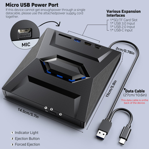 Unidad De Rayos Blu Externa, Lector De Escritor De Reproduct
