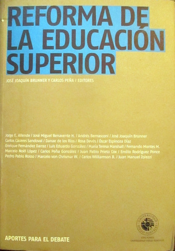 Libro Reforma De La Educación Superior