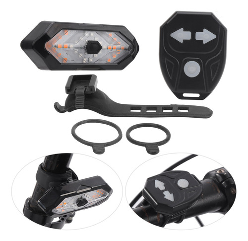 Luz Trasera Recargable Usb Para Bicicleta Con Control Remoto