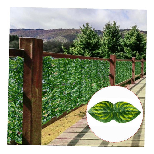 Muro Jardin Vertical Cerco De Hojas Enredadera Artificial Verde