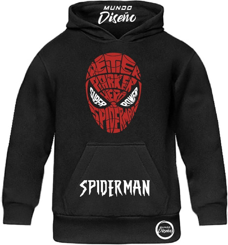 Poleron De Niño Cerrado Con Capucha Spiderman Peter Parker