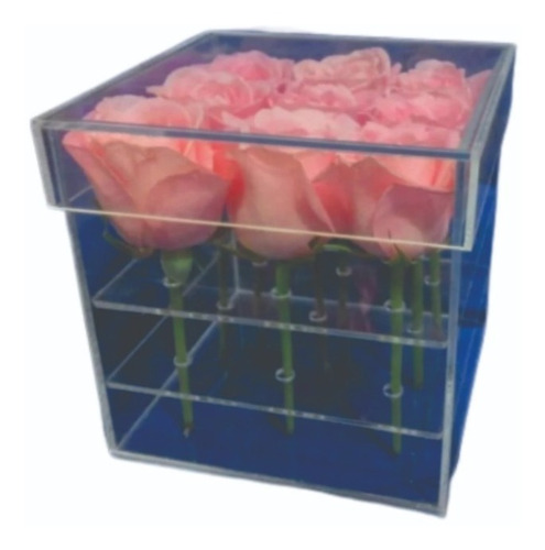 Caja Acrilico 15x15x15 P/ 9 Rosas Bodas,eventos,regalos