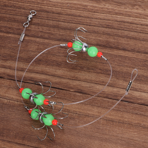 Collar Luminous Octopus Fishhook, Calamar, Púas, Noche