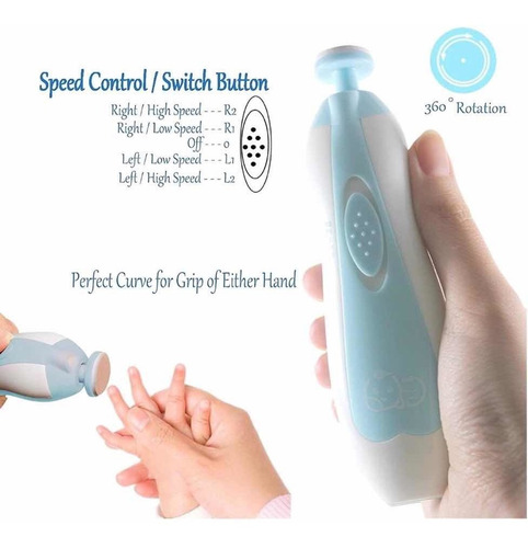 Kit De Lima De Uñas Para Bebes Royal Angels Con Luz