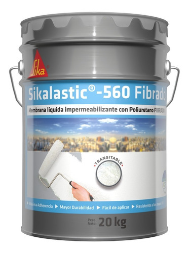 Membrana Liq Sikalastic 560 Fibrado X 20 Kg -kromacolor 