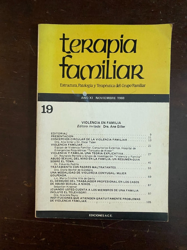 Terapia Familiar/ Año Xi, Nov. 1988 / Ana Giller Et Al.   C4