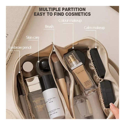 A Puxe A Bolsa Cosmética Da Moeda Do Saco Cosmético Da