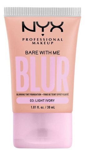 Base De Maquillaje Nyx Professional Makeup Bare With Me Blur Tono Light Ivory
