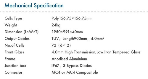 Imagen 4 de 7 de Panel Fotovoltaico Dah Solar 325 Watt, Poly 72 Celdas