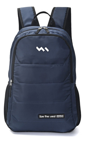 Mochila Urbana Tela Liviana Wanderteam Leonardomarroquineria Color Azul Diseño de la tela Liso