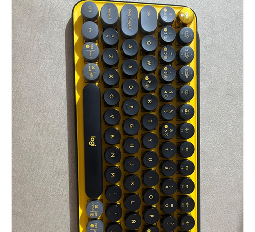 Teclado Logitech Pop Keys Multi-device Wireless Black-yellow