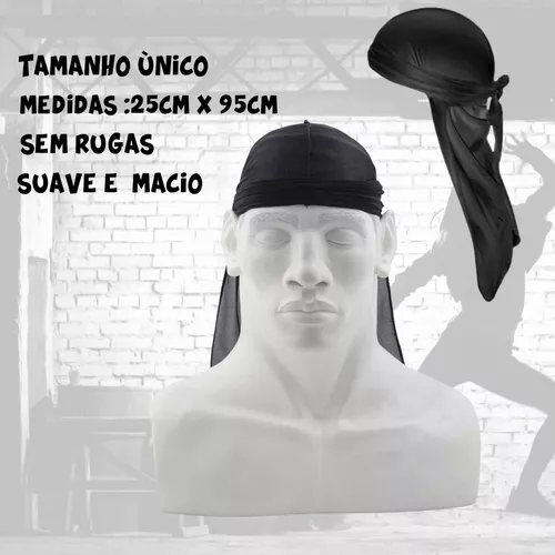 Bandana Durag Turbante Para Penteado - Preta