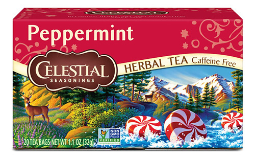 Celestial Seasonings Te De Hierbas, Menta, 20 Unidades (paqu