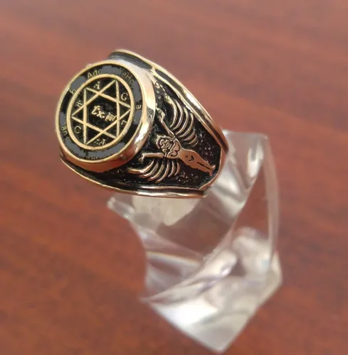 Anillo Del Rey Salomon Original Con Ritual Oro S lido 14k