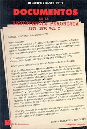 Documentos De La Resistencia Peronista 1955-1970 Volume  N