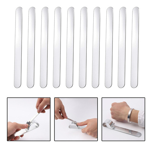 10x Brazaletes De Aluminio En Grabado Y Estampado Largo