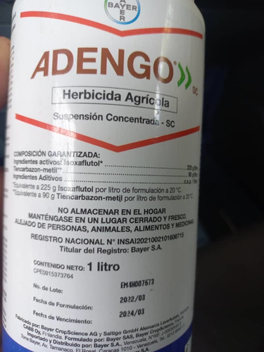 Adengo Bayer Original (isoxaflutol) (tiencarbazon-metil)