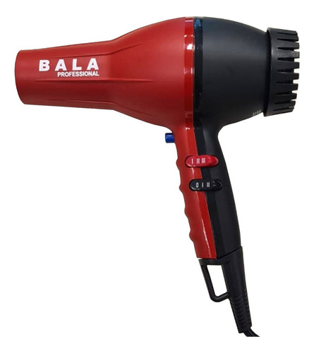 Secadora Cabello Profesional Bala Turbo Ceramic 1875 W 2 Vel Color Rojo