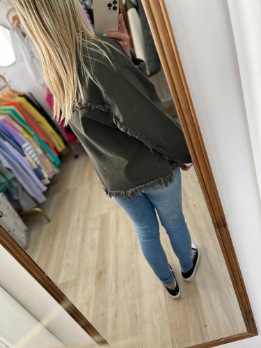 Imagen 6 de 10 de Campera Oversize Camisaco Gabardina Mujer The Big Shop